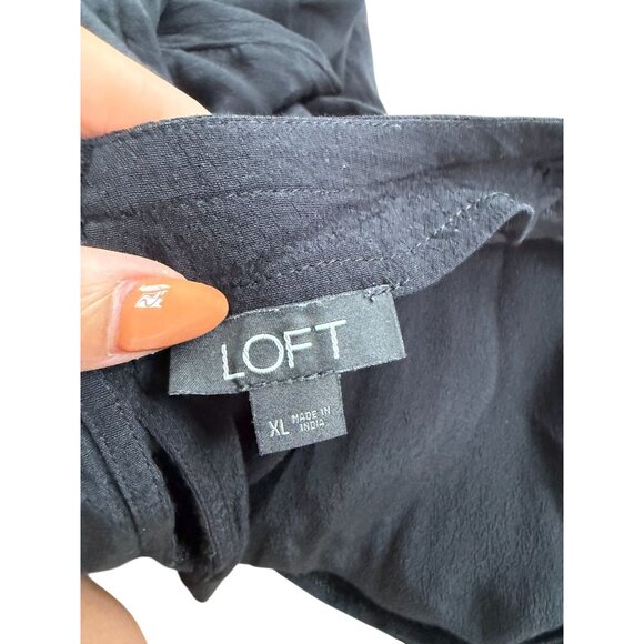 ANN TAYLOR LOFT Black White Embroidered Romper Size XL - Picture 2 of 10